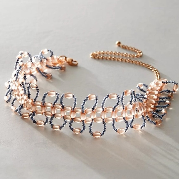 Free People Jewelry - Free People Ethereal Dainty Beaded Fleurie Choker Necklace‎ NWT HTF Rare Fairy